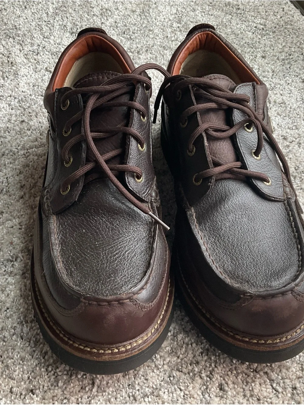 Irish Setter Men's Brown Leather Slip-On Moc Toe Casual Shoe